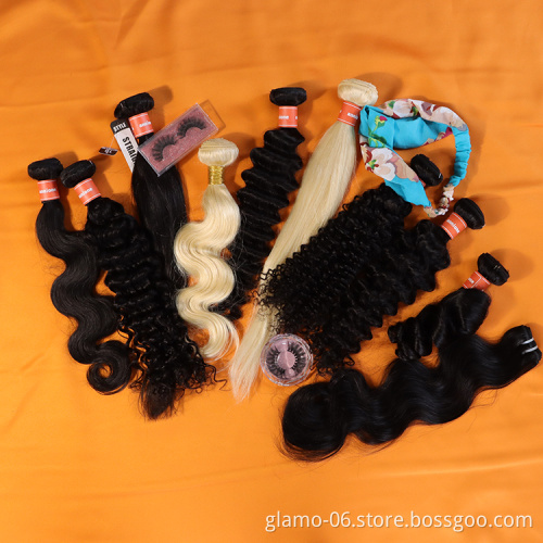 Annione wholesale human hair bundle Virgin Brazilian Human Hair bundle Extensions  Loose Wave